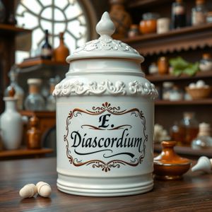 Electuary Diascordium apothecary jar